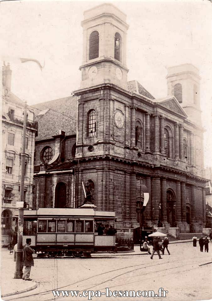 BESANÇON - L’Église de la Madeleine et la place Jouffroy (vers 1900)